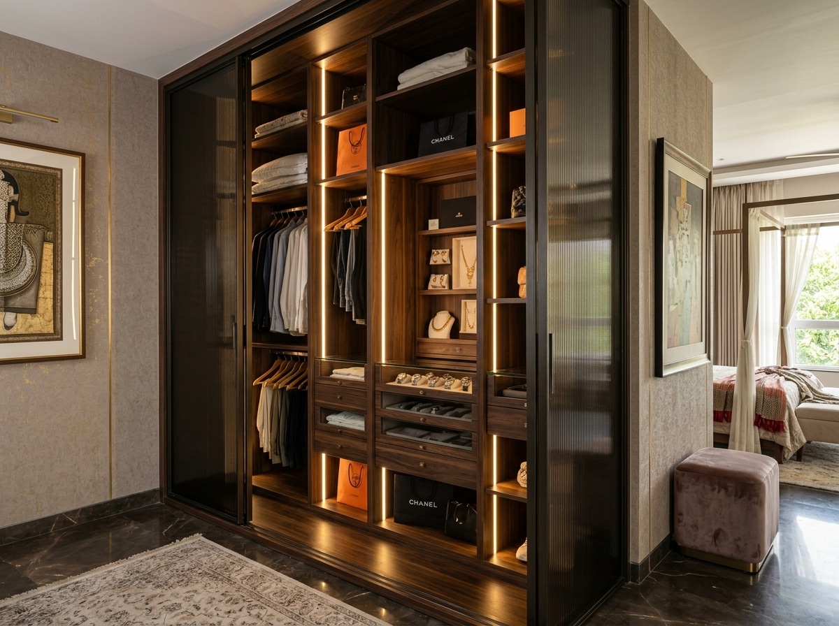 Wardrobe storage, planned around what you actually own.